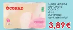 Conad Carta igienica profumata CONAD offerta