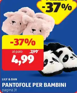 ALDI Lily & dan pantofole per bambini offerta
