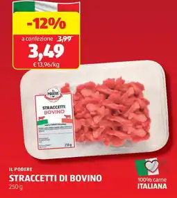 ALDI Il podere straccetti di bovino offerta