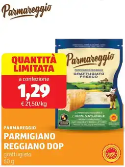 ALDI Parmareggio parmigiano reggiano dop grattugiato offerta