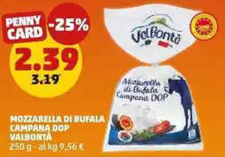 PENNY Mozzarella di bufala campana dop VALBONTÀ offerta