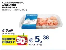 Esselunga Code di gambero argentino MAREMUNDI offerta