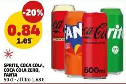PENNY SPRITE , COCA COLA, COCA COLA ZERO, FANTA offerta