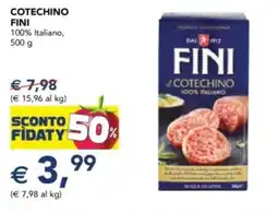 Esselunga Cotechino FINI offerta