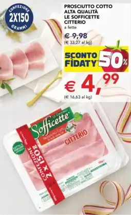 Esselunga Prosciutto cotto alta qualità le sofficette CITTERIO offerta