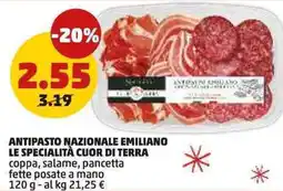PENNY Antipasto nazionale emiliano LE SPECIALITÀ CUOR DI TERRA offerta