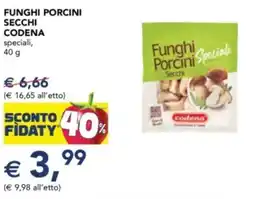 Esselunga Funghi porcini secchi CODENA offerta