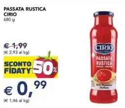 Esselunga Passata rustica CIRIO offerta