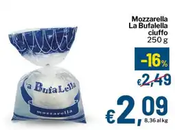 Qui Discount Mozzarella La Bufalella ciuffo offerta