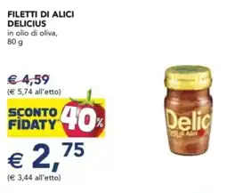 Esselunga Filetti di alici DELICIUS offerta