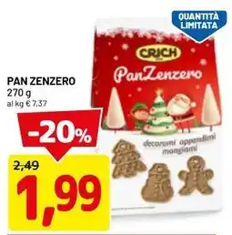 DPiù Pan zenzero CRICH offerta