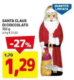 DPiù Santa claus di cioccolato offerta