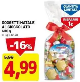 DPiù Soggetti natale al cioccolato offerta