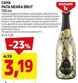 DPiù Cava PATA NEGRA BRUT offerta