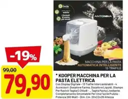 DPiù KOOPER Macchina per la pasta elettrica offerta