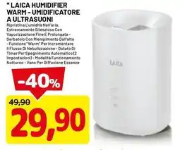 DPiù LAICA humidifier warm – umidificatore a ultrasuoni offerta