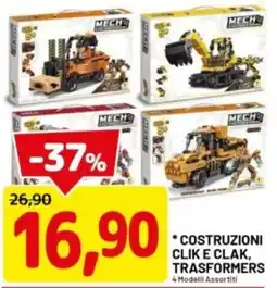 DPiù Costruzioni clike clak, trasformers offerta