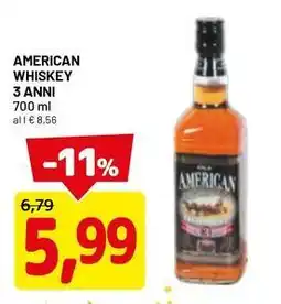 DPiù American whiskey 3 anni offerta