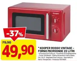 DPiù KOOPER Rosso vintage - forno microonde offerta