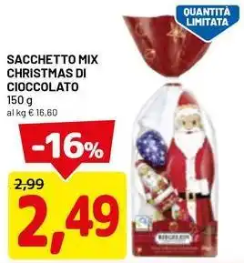 Sacchetto mix christmas di cioccolato