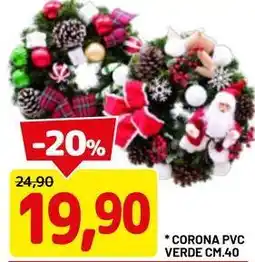 DPiù Corona PVC verde cm.40 offerta