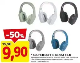 DPiù Kooper cuffie senza filo offerta