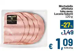 Qui Discount Mortadella affettata take away Lucana Salumi offerta