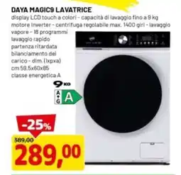 DPiù DAYA magic9 lavatrice offerta