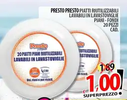 Il Genio Supermercato Presto presto piatti riutilizzabili lavabili in lavastoviglie piani - fondi offerta