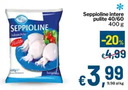 Qui Discount Seppioline intere pulite 40/60 offerta