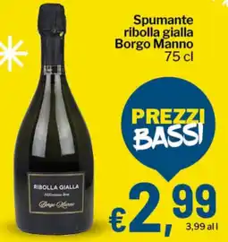Qui Discount Spumante ribolla gialla Borgo Manno offerta