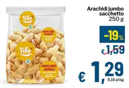 Qui Discount Arachidi jumbo sacchetto offerta