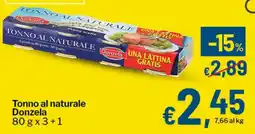 Qui Discount Tonno al naturale Donzela offerta