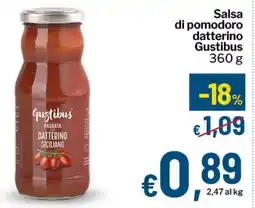 Qui Discount Salsa di pomodoro datterino Gustibus offerta