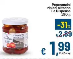 Qui Discount Peperoncini ripieni al tonno La Dispensa offerta