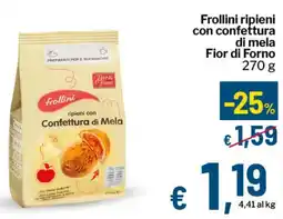 Qui Discount Frollini ripieni con confettura di mela Fior di Forno offerta