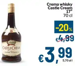 Qui Discount Crema whisky Castle Cream 17° offerta