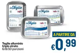 Qui Discount Teglie alluminio triplo strato offerta