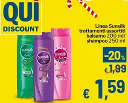 Qui Discount Linea Sunsilk trattamenti assortiti balsamo/ shampoo offerta