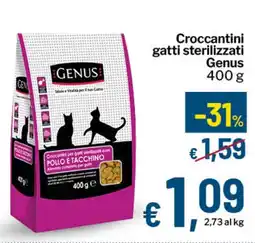 Qui Discount Croccantini gatti sterilizzati Genus offerta