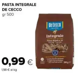 Tigre Pasta integrale DE CECCO offerta