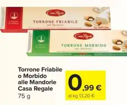 Carrefour Express Torrone Friabile alle Mandorle Casa Regale offerta