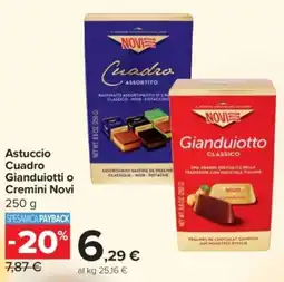 Carrefour Express Astuccio Cuadro Gianduiotti o Cremini Novi offerta