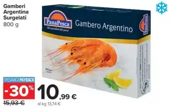 Carrefour Express Gamberi Argentina Surgelati offerta