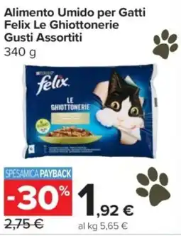 Carrefour Express Alimento Umido per Gatti Felix Le Ghiottonerie offerta