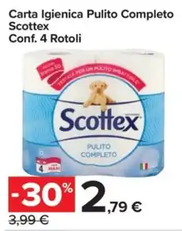 Carrefour Express Carta Igienica Pulito Completo Scottex offerta