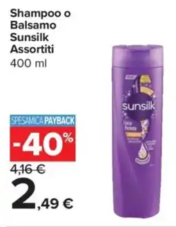 Carrefour Express Shampoo o Balsamo Sunsilk offerta