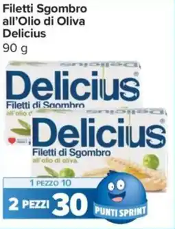 Carrefour Express Filetti Sgombro all'Olio di Oliva Delicius offerta