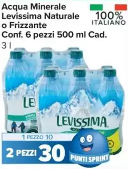 Carrefour Express Acqua Minerale Levissima Naturale o Frizzante offerta