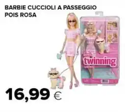 Tigre Barbie cuccioli a passeggio pois rosa offerta